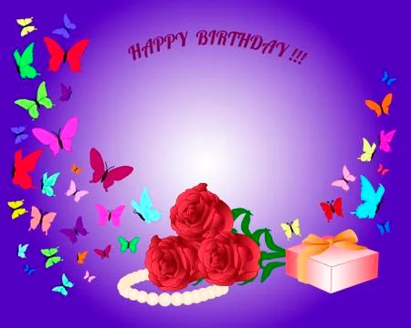 Happy Birthday !! Stock Illustration