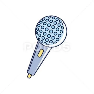 Happy birthday, karaoke microphone music celebration party line and fill style Stock Illustration