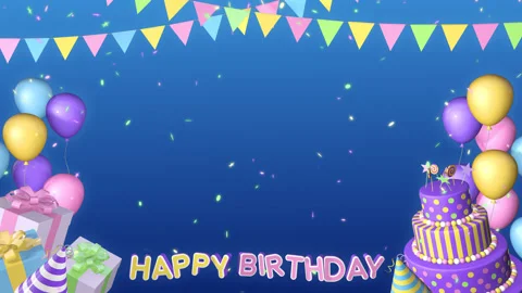 Happy Birthday loop animation 3D Stock Footage 171272141