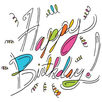 Happy birthday message Stock Illustration
