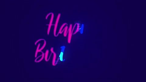 Happy Birthday Message Postcard Background Stock Footage 140185428