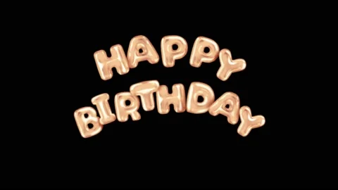 Happy Birthday motion graphics with night background Stock Footage 204795017