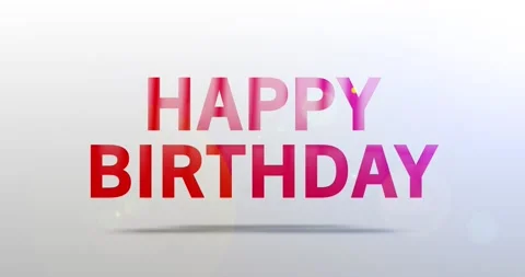 Happy Birthday. Particle Logo. Text Animation 스톡 동영상 135207648