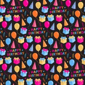 Happy Birthday pattern Stock Illustration