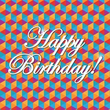 Happy birthday pattern illustration design Illustrazione stock