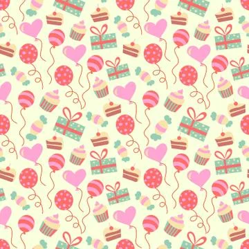 Happy Birthday pattern in vector Иллюстрация