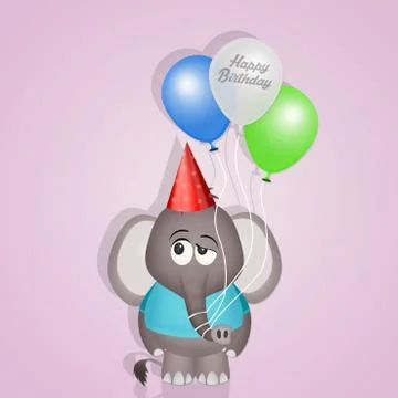 Happy birthday postcard Stock Illustration