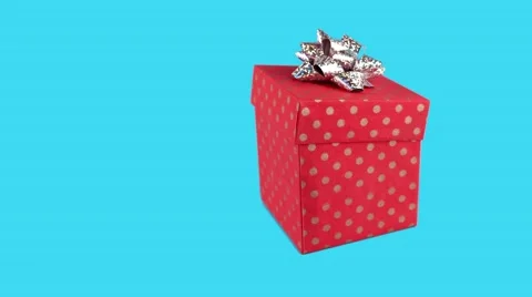 Happy birthday present surprise, present box with cute little chicken Stock Footage 63166702