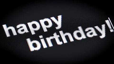 "happy birthday!" on the screen Stock Footage 62429974