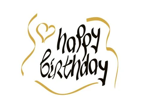 Happy birthday script Stock Illustration