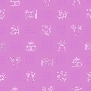 Happy birthday seamless pattern Stock Illustration