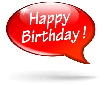 Happy birthday speech bubble Stock Illustration