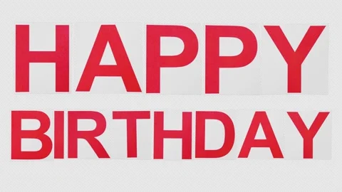 Happy Birthday Stop Motion On Alpha Channel two versions Stock Footage 284945943