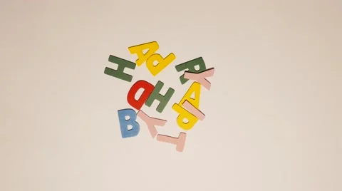 Happy Birthday stop motion Stock Footage 62868202
