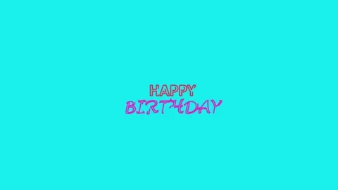 A happy birthday text animation Stock Footage 168280227