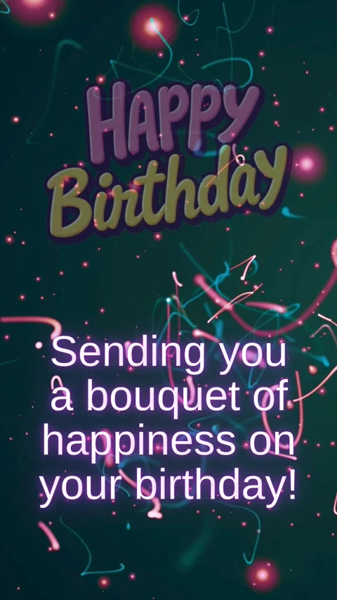 Happy Birthday Text Animation. Stock Footage 308730845