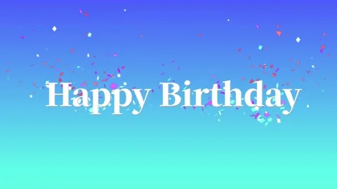 Happy Birthday text animation motion gra... | Stock Video | Pond5