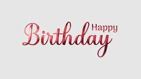 Happy birthday text animation with red and green colors. Animated text Stock Footage 313816448