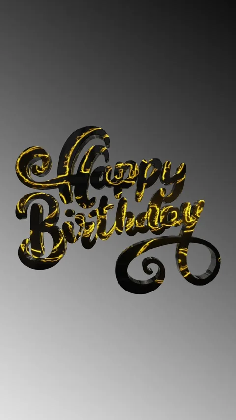 Happy birthday text animation vertical video 4k Stock Footage 328028463