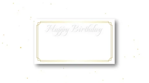 Happy Birthday text effect white and green screen background Stock Footage 277199657