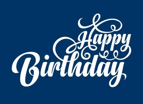 Happy Birthday text Illustrazione stock