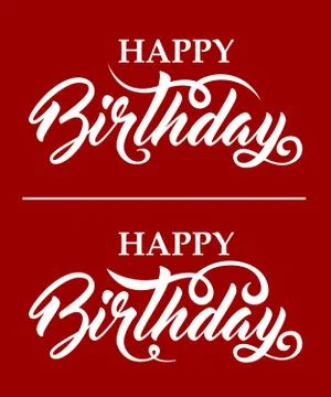 Happy Birthday text Stock Illustration