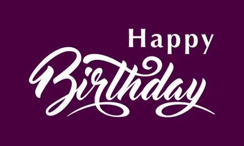 Happy Birthday text Illustrazione stock