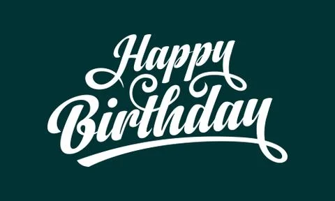 Happy Birthday text Stock Illustration