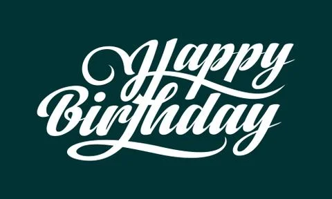 Happy Birthday text Stock Illustration