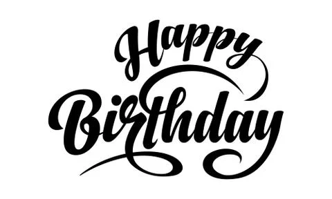 Happy Birthday text Stock Illustration
