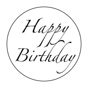 Happy birthday text Stock Illustration
