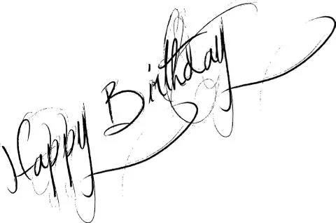 Happy birthday text message Stock Illustration