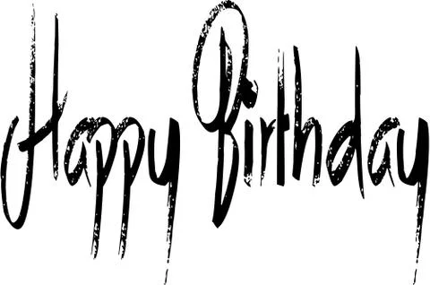 Happy birthday text message Stock Illustration