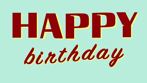 Happy birthday text moving animation, looping and seamless animated video Stock Footage 130257501