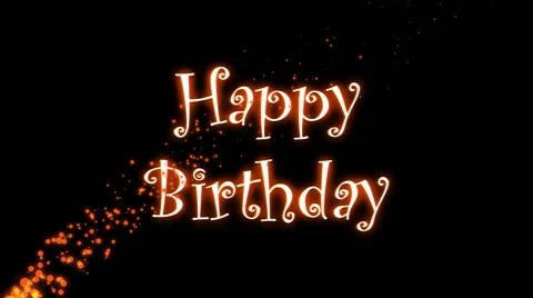 Happy Birthday Title Stock Footage 63127097