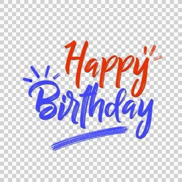 Happy Birthday Typography Stock Illustration