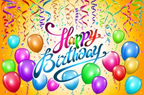 Happy Birthday typography vector design for greeting cards and poster with co Stock Illustration