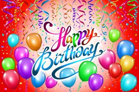 Happy Birthday typography vector design for greeting cards and poster with co Stock Illustration