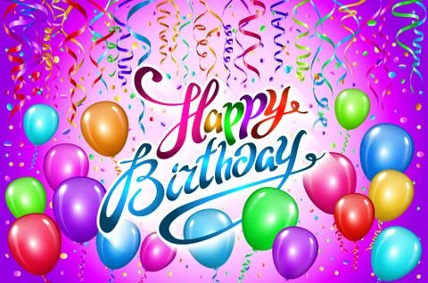 Happy Birthday typography vector design for greeting cards and poster with co Stock Illustration