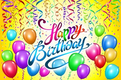 Happy Birthday typography vector design for greeting cards and poster with co Stock Illustration