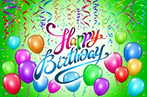 Happy Birthday typography vector design for greeting cards and poster with co Stock Illustration