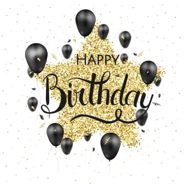 Happy Birthday typography vector design for greeting cards and poster with Stock Illustration