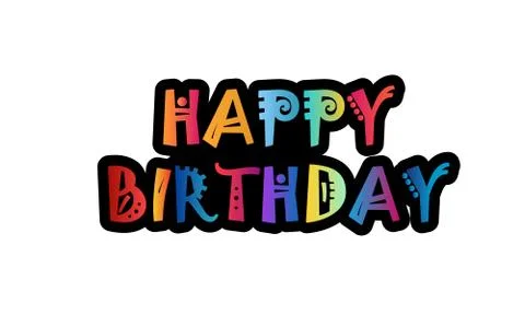 Happy Birthday typography vector design for greeting cards Stock Illustration