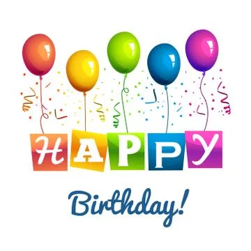 Happy Birthday vector background Stock Illustration