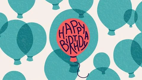 Happy birthday vector illustration background. Birth greeting banner, celeb.. Stock Illustration