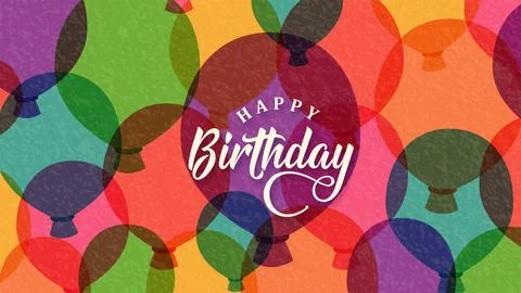 Happy birthday vector illustration background. Birth greeting banner, celeb.. Stock Illustration