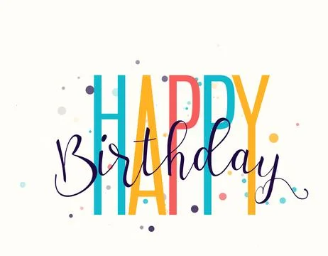 Happy birthday vector illustration background. Birth greeting banner, celeb.. Stock Illustration