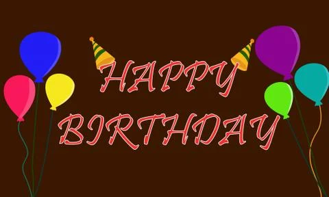 Happy birthday vector template Stock Illustration