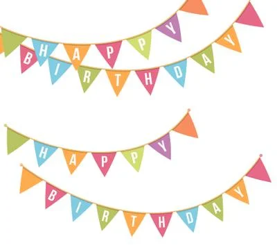 Happy Bithday Bunting Stock-Illustration