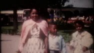 Happy Black Family At Amusement Park 1950S Vintage Film Home Movie 3554 Stock Footage